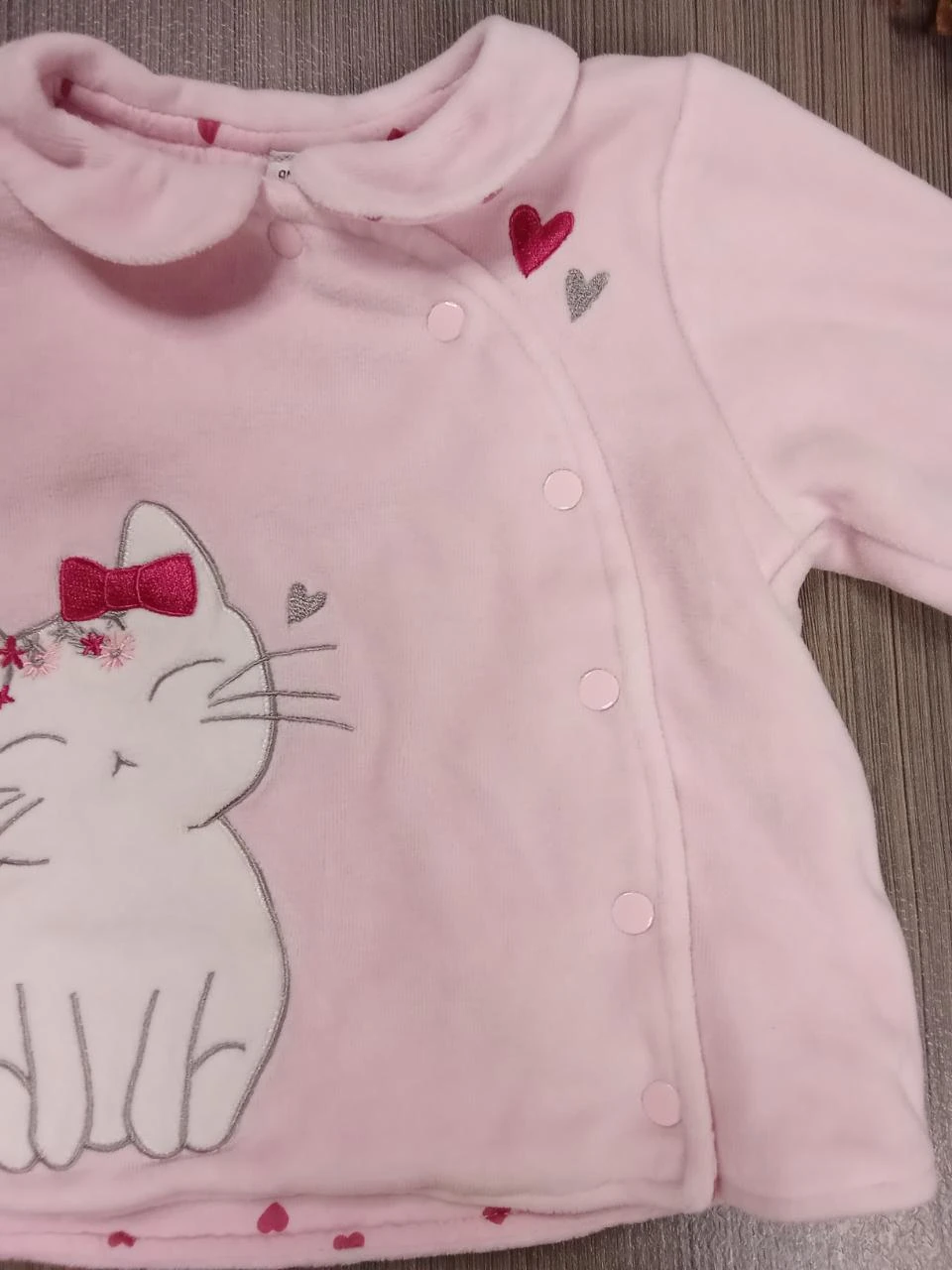 Jolie veste rose molletonnée 9 mois – photo 4